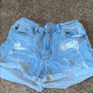 ripped jean shorts